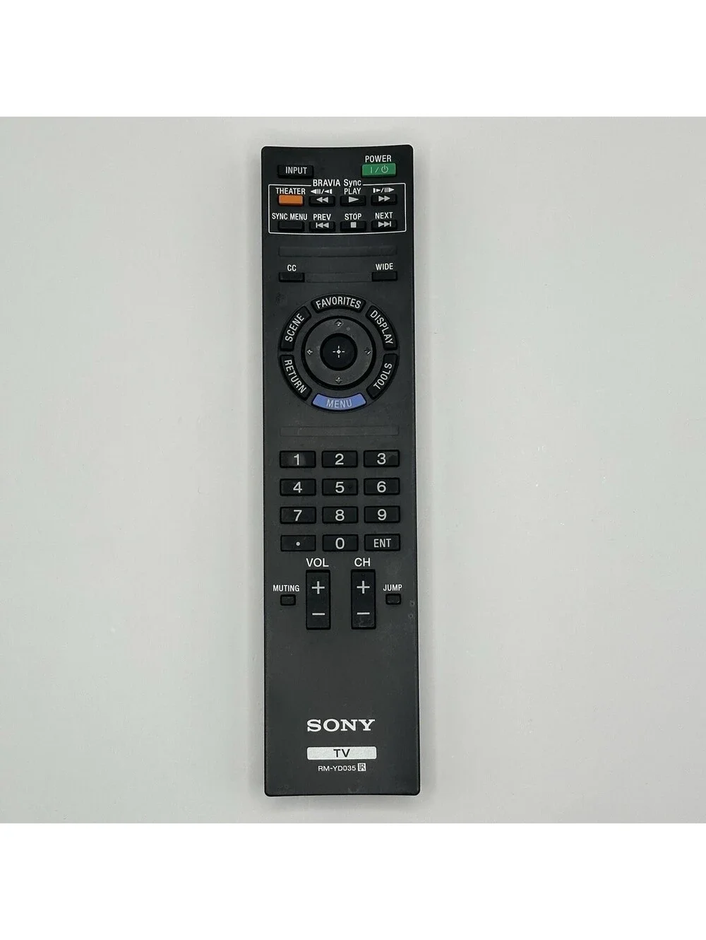 Sony RM-YD035 Bravia Sync TV Remote Control Black OEM Genuine Used Ex Condition